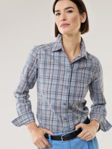 Aktiv Flanell Hemdbluse Karo Melange