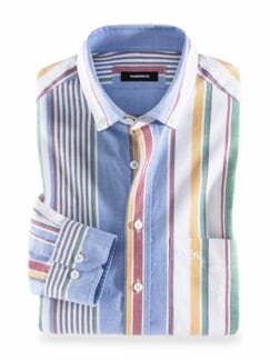 Sportsman Hemd Streifen Blau Detail 1