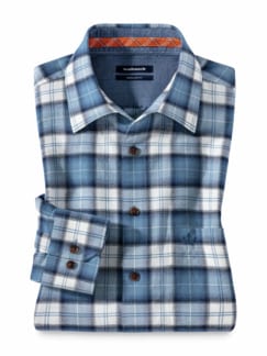 Sturmtief Flanell-Hemd Tartan Blau Detail 1