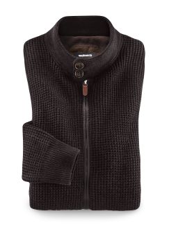 Strickfleece Jacke Schalkragen Strickfleece Jacke Schalkragen