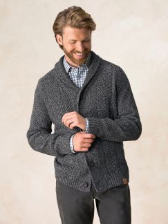 Baumwoll- Strickjacke Schalkragen Baumwoll- Strickjacke Schalkragen
