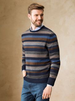 Wollpullover Männerstreifen Wollpullover Männerstreifen