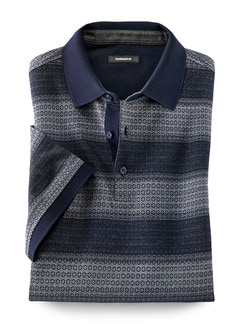 Jacquard-Polo Rhombenstreifen Jacquard-Polo Rhombenstreifen