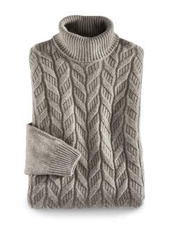 Zopf-Pullover Himalaya-Wolle Zopf-Pullover Himalaya-Wolle