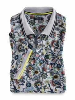 Pique-Polo Sea Life Druck Eukalyptus Detail 1