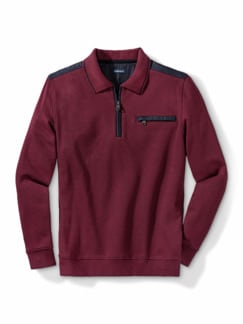 Extraglatt-Polo-Pullover 2.0 Bordeaux Detail 1