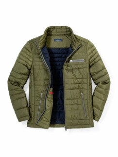 Microfaser Leichtjacke Oliv Detail 1