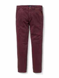 Baumwoll-Chino Soft-Comfort Bordeaux Detail 1