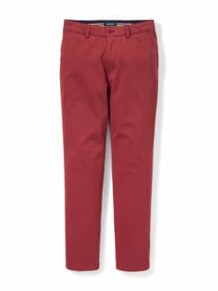 Easycare Dehnbund-Chino Ziegelrot Detail 1