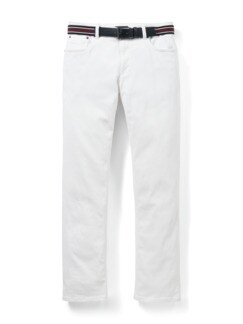 Gürtel-Jeans Regular Fit White Detail 1