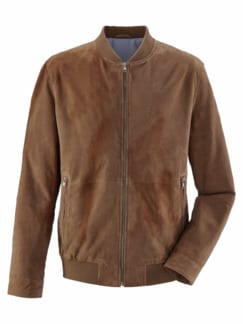 Veloursleder-Blouson Cognac Detail 1