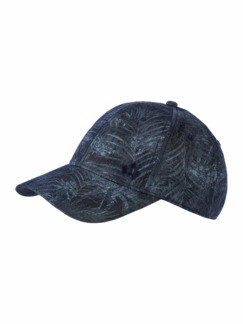 Basecap Blätterdruck Blau Detail 1