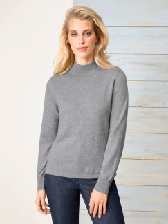 Cashmere-Stehbund-Pullover Cashmere-Stehbund-Pullover