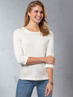 Baumwollshirt Perlenausschnitt Baumwollshirt Perlenausschnitt