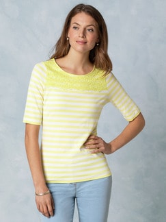 Ringelshirt mit Spitze Ringelshirt mit Spitze