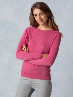 Baumwoll-Leinen -Pullover papaya Baumwoll-Leinen -Pullover papaya