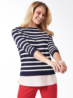 Streifen Sweatshirt 2in1 Streifen Sweatshirt 2in1