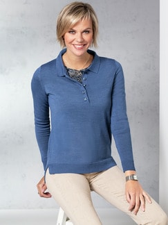 Merino-Mix Polo-Pullover Merino-Mix Polo-Pullover