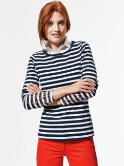 Ringelshirt Blumendetail Ringelshirt Blumendetail