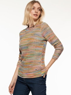 Softcotton-Pullover Highlands Multicolor Grün Detail 1