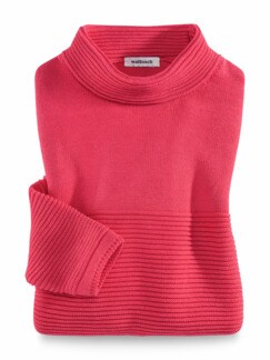 Kaminkragen-Pullover Querrippe Kaminkragen-Pullover Querrippe