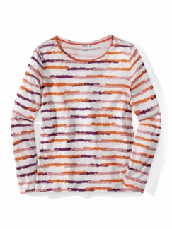 Baumwollshirt Abstract Stripe