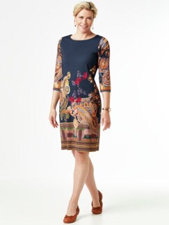 Jerseykleid Paisleybordüre Jerseykleid Paisleybordüre