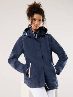 Wetterschutzjacke Pack and Go Marine Detail 1