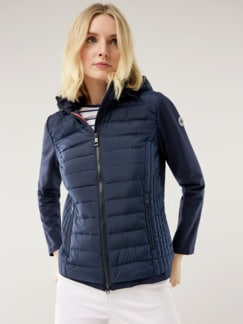 Steppjacke Materialmix Marine Detail 1