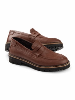 Hirschleder-Loafer Cognac Detail 1