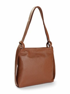 Leder-Taschenrucksack Cognac Detail 1