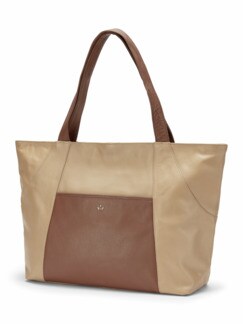 Leder-Shopper Safaribeige Detail 1