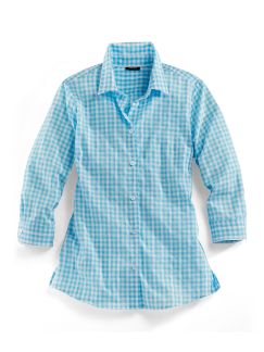 Vichykaro Bluse Leichte Brise Aqua Vichykaro Bluse Leichte Brise Aqua