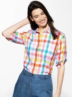 Lyocell Leinen-Bluse Krempelarm Lyocell Leinen-Bluse Krempelarm