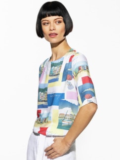 T-Shirt-Bluse Sommerdruck Multicolor Detail 1