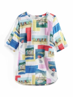 T-Shirt-Bluse Sommerdruck
