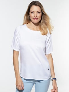 T-Shirt-Bluse Sommerleicht Weiß Detail 1