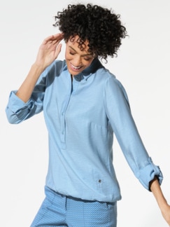 Easycare Blouson-Bluse Skyblue Detail 1