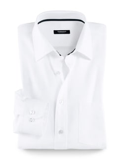 Extraglatt-Hemd Oxford Weiß Detail 1