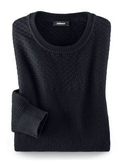Rundhals-Pullover Brickstruktur Rundhals-Pullover Brickstruktur