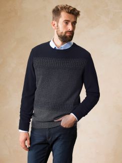Degrade-Pullover Hahnentritt Degrade-Pullover Hahnentritt