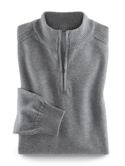 Zip Troyer Cotton/Cashmere Zip Troyer Cotton/Cashmere