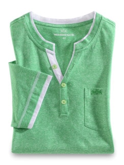 Kurzarm-Shirt 2in1 Grassgrün Detail 1