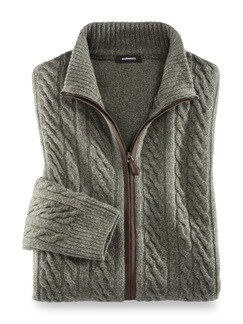 Cashmino Zopf-Strickjacke Cashmino Zopf-Strickjacke