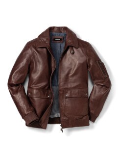 Lammnappa Blouson Cockpit Braun Detail 1