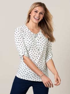 Plissee-Shirt Pünktchen Plissee-Shirt Pünktchen