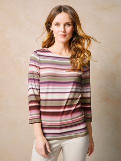 Viskoseshirt Aquarellstreifen Viskoseshirt Aquarellstreifen