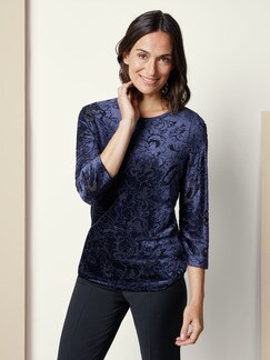 Samtshirt Blütenranke Samtshirt Blütenranke