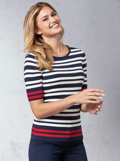 Strick Shirt Pima Cotton Streifen Strick Shirt Pima Cotton Streifen