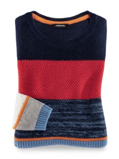 Streifen Struktur-Mix Pullover Streifen Struktur-Mix Pullover